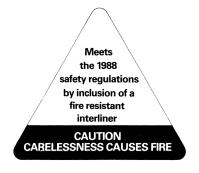 Fire resistant interliner label
