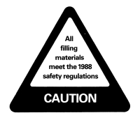 Caution label (1988 safety regulations)